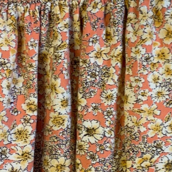 Patrons of Peace Women’s Maxi Skirt LARGE Rayon Peach Floral Print Hi Low Hem - Picture 7 of 14